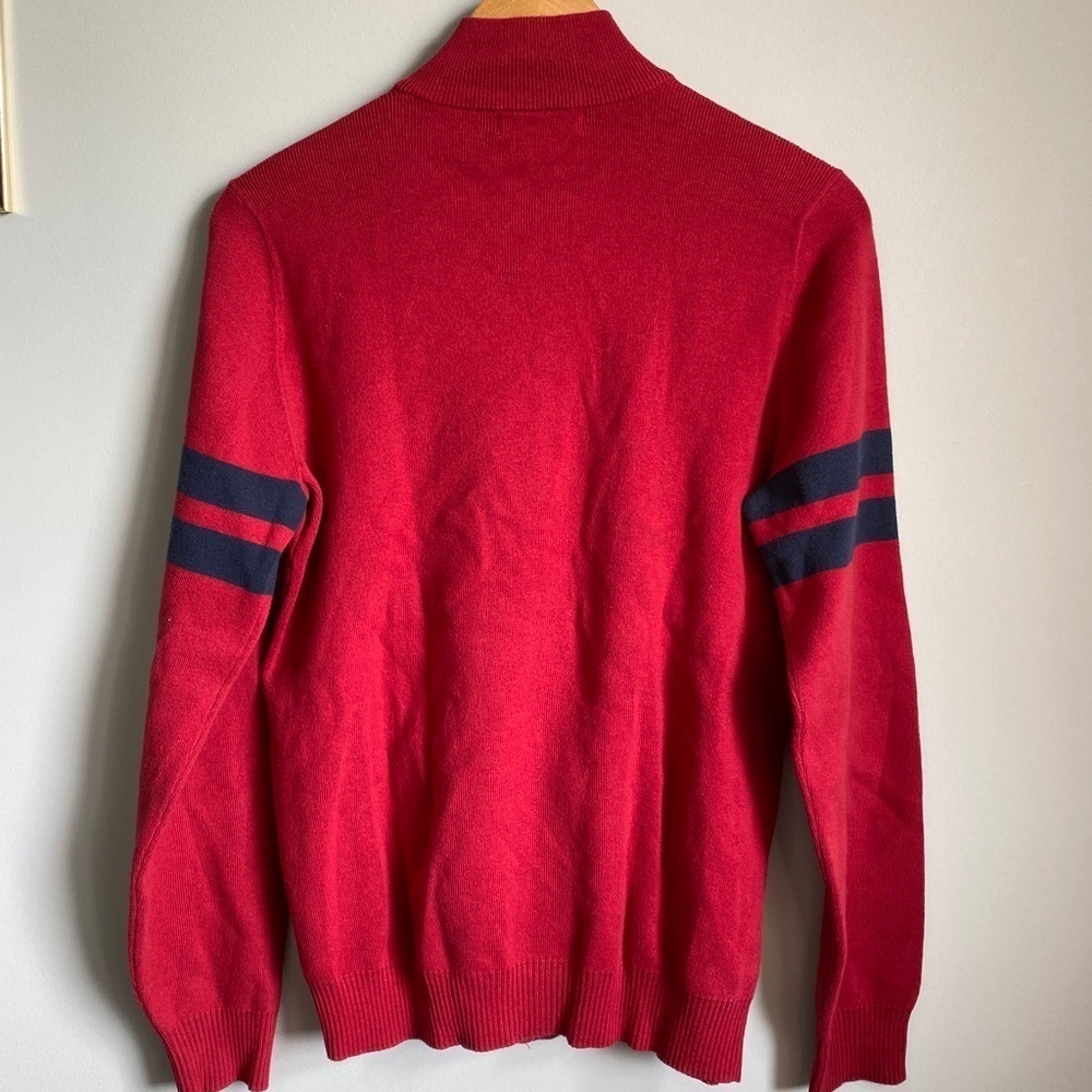 Guess Red Tag Men's Full Zip Long Sleeve Sweater Jacket Burgundy‎ Size Medium - Picture 7 of 14